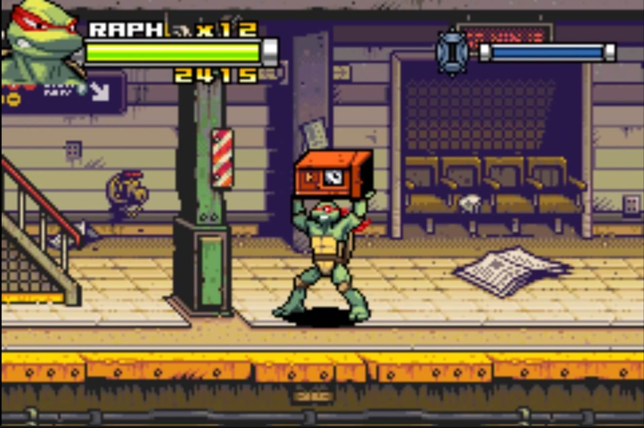 TMNT (2007) - геймплей игры Game Boy Advance